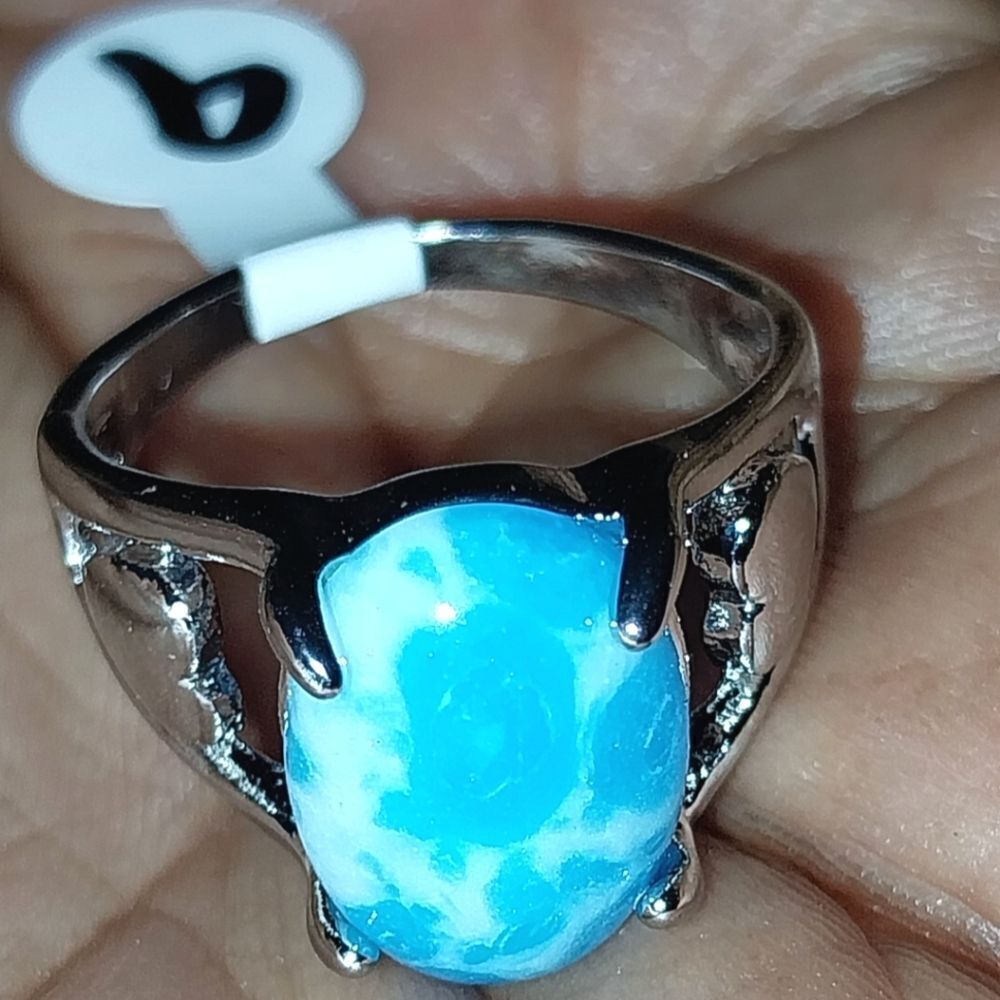 Vintage natural stone ring for women sz 9